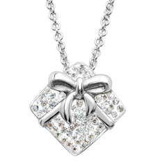 新加入！Jewelry.com 水晶元素礼物盒项链 $29（约210元）
