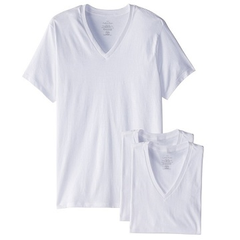 Calvin Klein 男士V领纯棉T恤 3件装 $19.75（约144元）