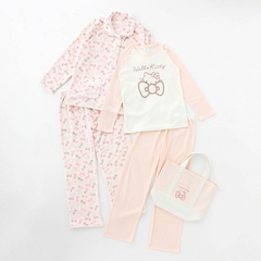 Hello Kitty 正版 成人款珊瑚绒睡衣1套+全棉睡衣1套+小包福袋 特别价格