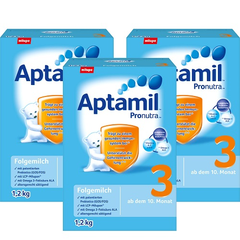 新到货，保质期到2018年6月！Aptamil 爱他美 婴幼儿奶粉 3段（10月以上） 1.2kg*3盒