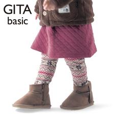 GITA basic 小女童裙摆初春季连裤棉袜（带卷腹）