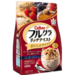 期间限定：Calbee 卡乐比 草莓蓝莓蜂蜜谷物麦片600g×6袋 3600日元（约216元）合36元/袋
