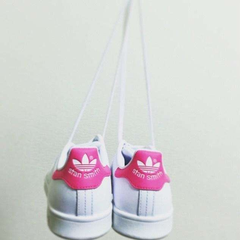 【成人可穿】Adidas 阿迪达斯 Stan Smith 粉尾运动鞋 大童款