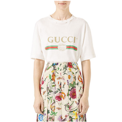 2017 时尚圈*火美衣 Gucci *新款 Logo 印花棉质T恤 $590（约4233元）