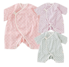 【*】日本制造：WAFU 双层棉纱 宝宝夏季连体衣