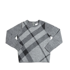 【额外7.5折】Burberry 巴宝莉 童装 经典格纹羊毛针织衫 $129（约934元）