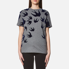 【限时*】【55专享】McQ Alexander McQueen 丝绒款燕子短袖T-shirt