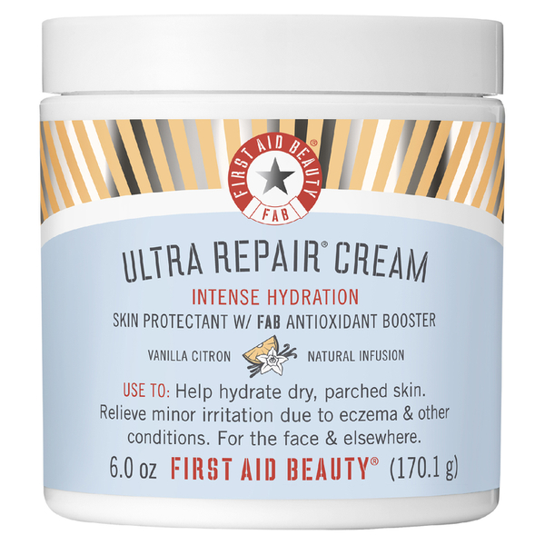 沙漠皮亲妈！First Aid Beauty 香草佛手柑修复保湿霜 170g £16（约140元）