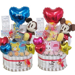 Mikihouse 三木×Disney 迪士尼×Pampers 帮宝适 尿不湿蛋糕 满月礼/诞生贺礼 折后 9600日元（约576元）