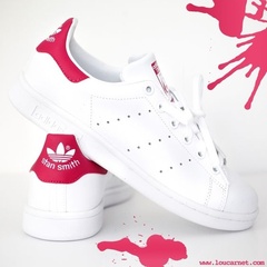【6以上有码！】Adidas 阿迪达斯 Stan Smith 粉尾运动鞋 大童款成人可穿