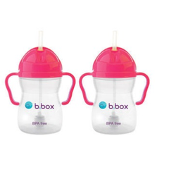 【55海淘节】包邮*！B.box 婴幼儿重力球吸管杯 粉红色 240ml*2