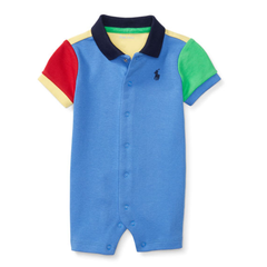 【55海淘节】Ralph Lauren Childrenswear 拼色小马标 polo 连体衫 3-18M $18（约130元）