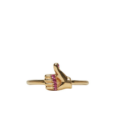 Marc Jacobs “竖大拇指”简约款金戒指 $50（约362元）