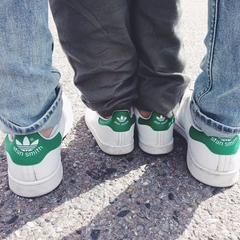 【美亚自营】adidas Stan Smith 童款绿尾运动鞋