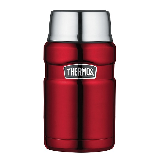 低价！【中亚Prime会员】Thermos 膳*师 帝王系列 红色不锈钢焖烧罐 720ml