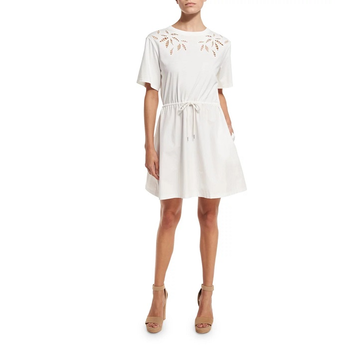 See by Chloe 镂空图案短袖连衣裙 $177（约1282元）