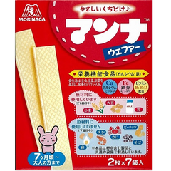 Morinaga 森永 婴儿高钙磨牙饼干威化饼14枚（2枚×7袋）×6箱 折后747日元（约46元）