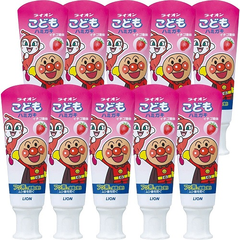 9折！Lion 狮王 面包超人 儿童可吞牙膏草莓味40g×10支 1448日元（约87元）