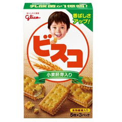 Glico 固力果 小麦胚芽乳酸营养夹心饼 15枚×10盒 977日元（约59元）