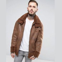 【免费直邮中国！】ASOS Oversized 棕色人造羊毛夹克