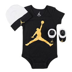 萌化了，凑单可享额外8折！Jordan 乔丹 婴儿连体衣3件套 $11.99（约87元）
