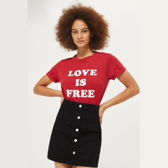 【凑单品！】Topshop 'Love Is Free' Slogan T恤