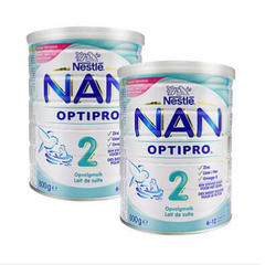 【2件包邮装】Nestle NAN 雀巢能恩 婴幼儿标准配方奶粉 2段 800g *2罐
