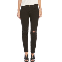 J BRAND Jake Low-Rise Skinny Jeans 黑色破洞紧身牛仔裤 $69.99（约507元）