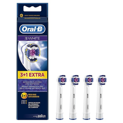 【德亚直邮】Oral-B 欧乐B 3DWhite 清洁*全方位电动牙刷替换刷头4支装