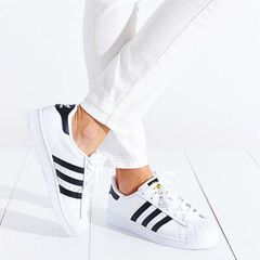 【大脚福利！】Adidas Originals 三叶草 superstar 女士金标贝壳头运动鞋