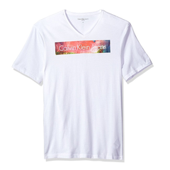 【美亚自营】Calvin Klein Jeans Rainbow 男子彩虹 logo T恤