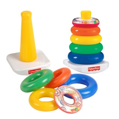 费雪 儿童*玩具 彩虹套圈 Rock-A-Stack N8248 适合6个月以上儿童