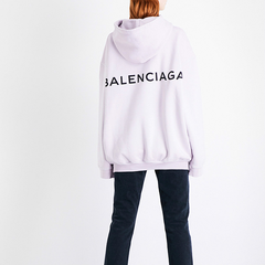 【4色可选】Balenciaga 巴黎世家 Logo-print 棉毛套头衫