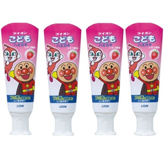 【日本亚马逊】 狮王面包超人儿童牙膏  草莓味40g*4个