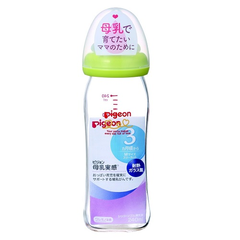 【日本亚马逊】贝亲 自然实感奶瓶 耐热玻璃 浅绿 240ml