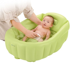 Richell 利其尔婴儿充气浴盆 绿色 适用新生儿～3个月