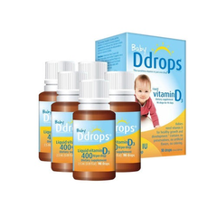 【额外9折+免邮套装】Ddrops 婴儿维生素D3滴剂 400IU 90滴/瓶