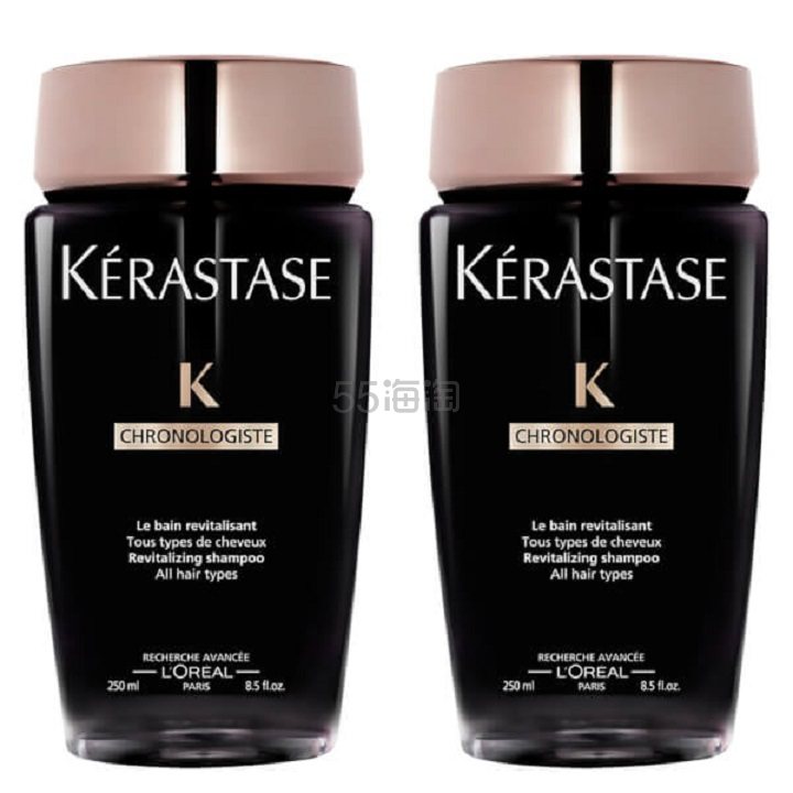 【55专享】6折+满额送正装洗发水！Kérastase 卡诗 黑钻*子酱洗发水 2×250ml
