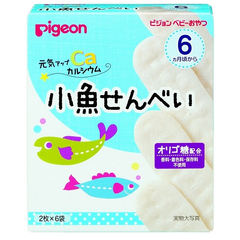 【日本亚马逊】pigeon 贝亲 婴儿辅食高钙小*米饼 12个*6袋