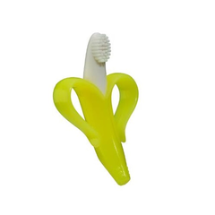 【双12】Baby Banana 香蕉宝宝 婴儿硅胶训练牙刷 咬牙胶 黄色
