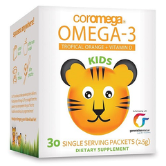 【限时8.5折】iHerb：Coromega Omega-3 热带橙+维生素D 儿童服用 2.5g