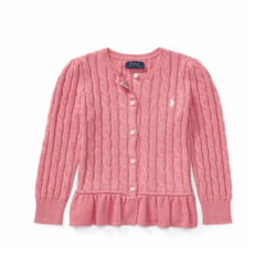 【黑色星期五！】Ralph Lauren 拉夫·劳伦 2-6岁女宝宝甜美纯色毛衣开衫