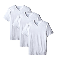 【美亚直邮】Tommy Hilfiger 男士纯棉V领短袖T恤3件装