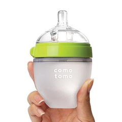 【3件9折】Comotomo 可么多么 自然感觉硅胶奶瓶 绿色 150ml 配慢流量奶嘴 0-3个月