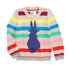 MINI BODEN Fun Embroidered Sweater 多彩条纹图案毛衣