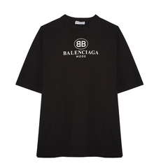 【手慢无！反向海淘更划算】Balenciaga 巴黎世家 Oversized printed 女士棉T恤