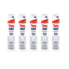 【立减5欧+免邮中国】Theramed 泰瑞美 立式牙膏 银色清洁* 100ml*5支
