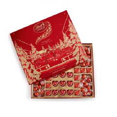 【6折+赠送圣诞老公公巧克力】Lindt 瑞士莲 优雅盒装巧克力 64块