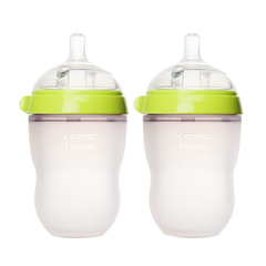 【单支仅要￥49】Comotomo 可么多么 婴儿硅胶奶瓶 绿色 250ml*2