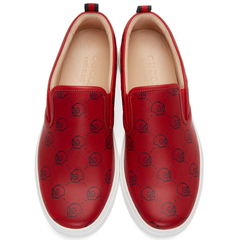 Gucci Red Gucci Ghost Dublin Slip-On Sneakers 男款*一脚蹬休闲鞋